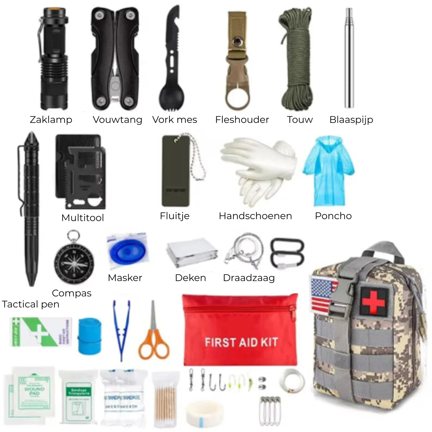 Complete EHBO- en Noodpakket – Voor Thuis, Auto en Onderweg