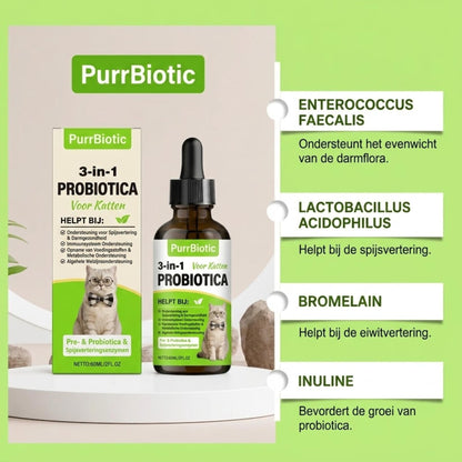 PurrBiotic – 3-in-1 probiotica voor katten met betere spijsvertering