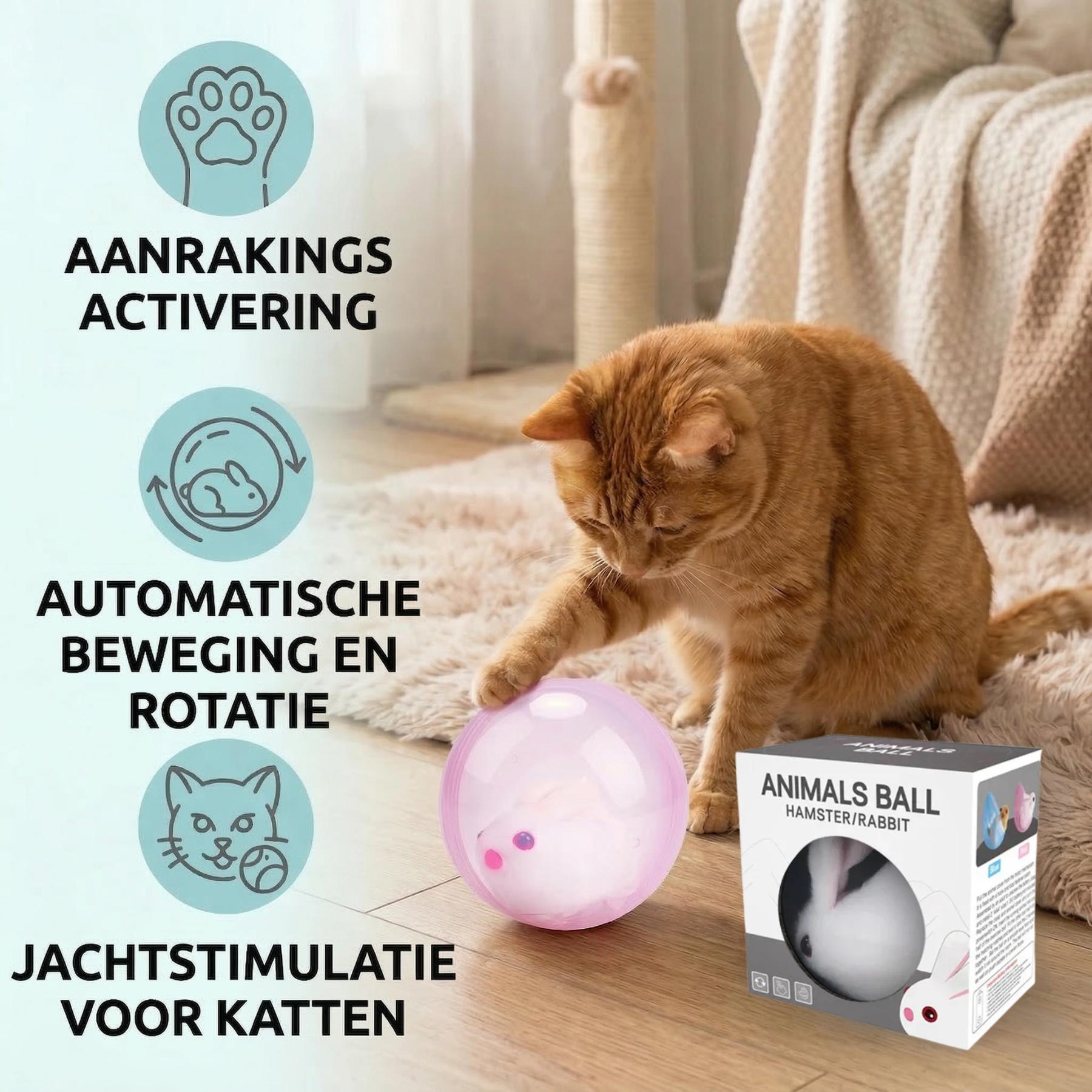 HamsterRol interactief kattenspeelgoed