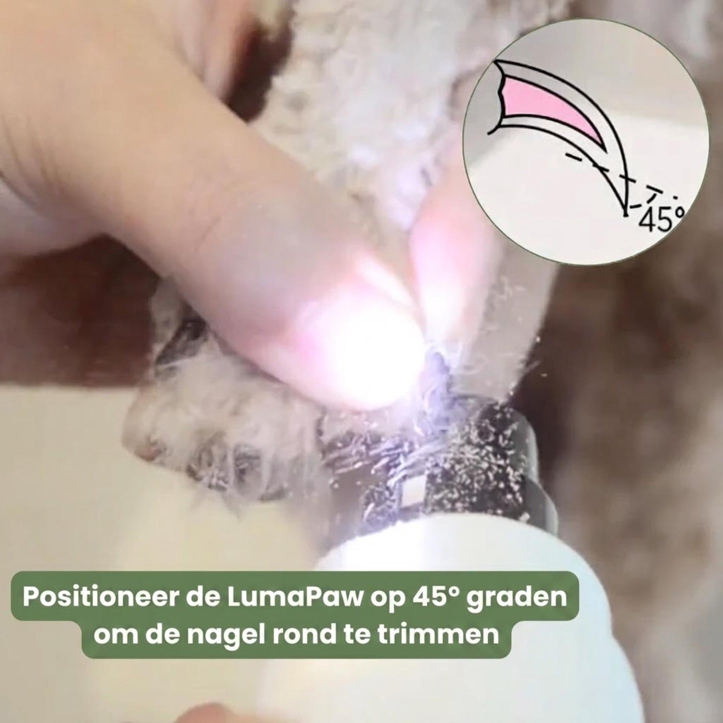 LumaPaw - Elektrische nagelvijl voor honden met LED-licht
