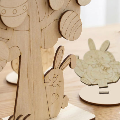 PaasKnutsel – Houten Paaseieren & Hazen Knutselset