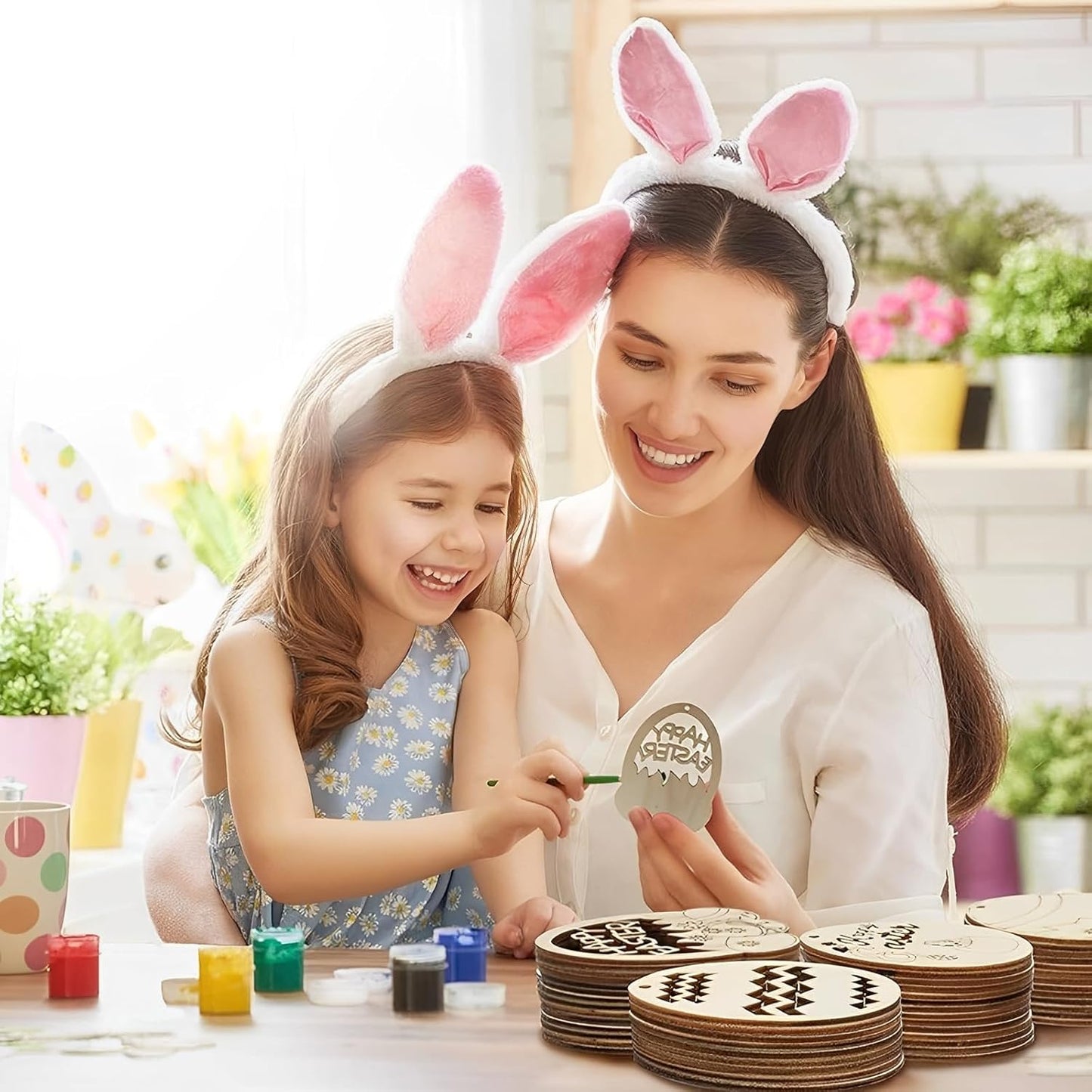 PaasHanger – 60-delige Houten Paashangers Knutselset