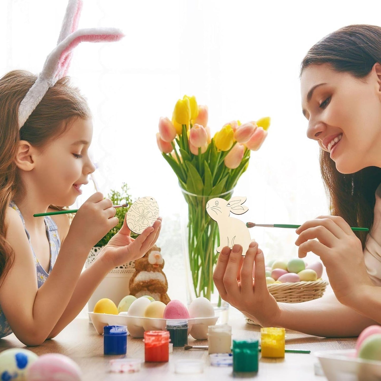 PaasHanger – 60-delige Houten Paashangers Knutselset