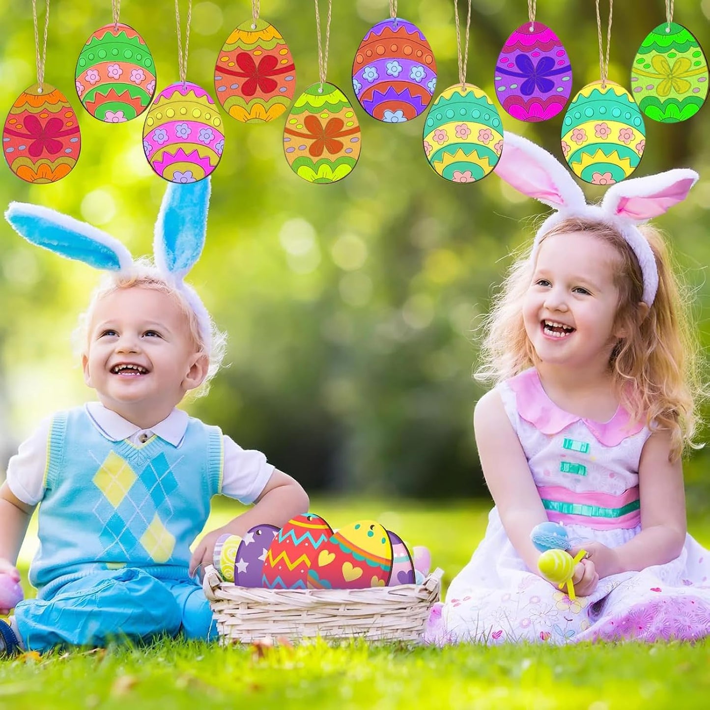 PaasHanger – 60-delige Houten Paashangers Knutselset