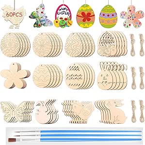 PaasHanger – 60-delige Houten Paashangers Knutselset