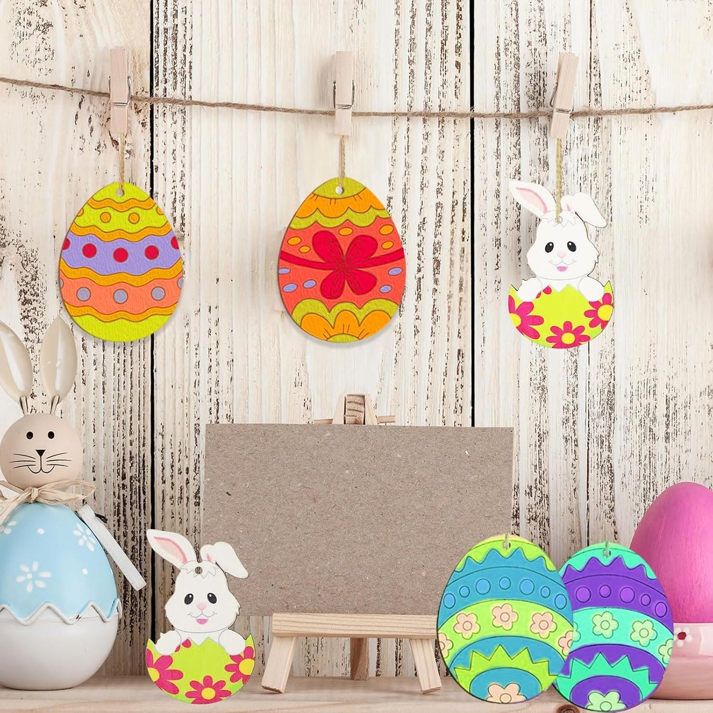 PaasHanger – 60-delige Houten Paashangers Knutselset