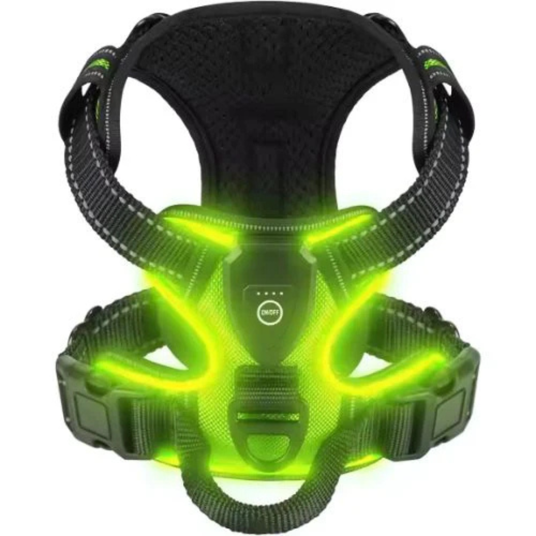 GlowGuard LED hondentuig groen