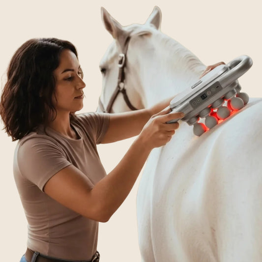 EquiGlow op beige achtergrond