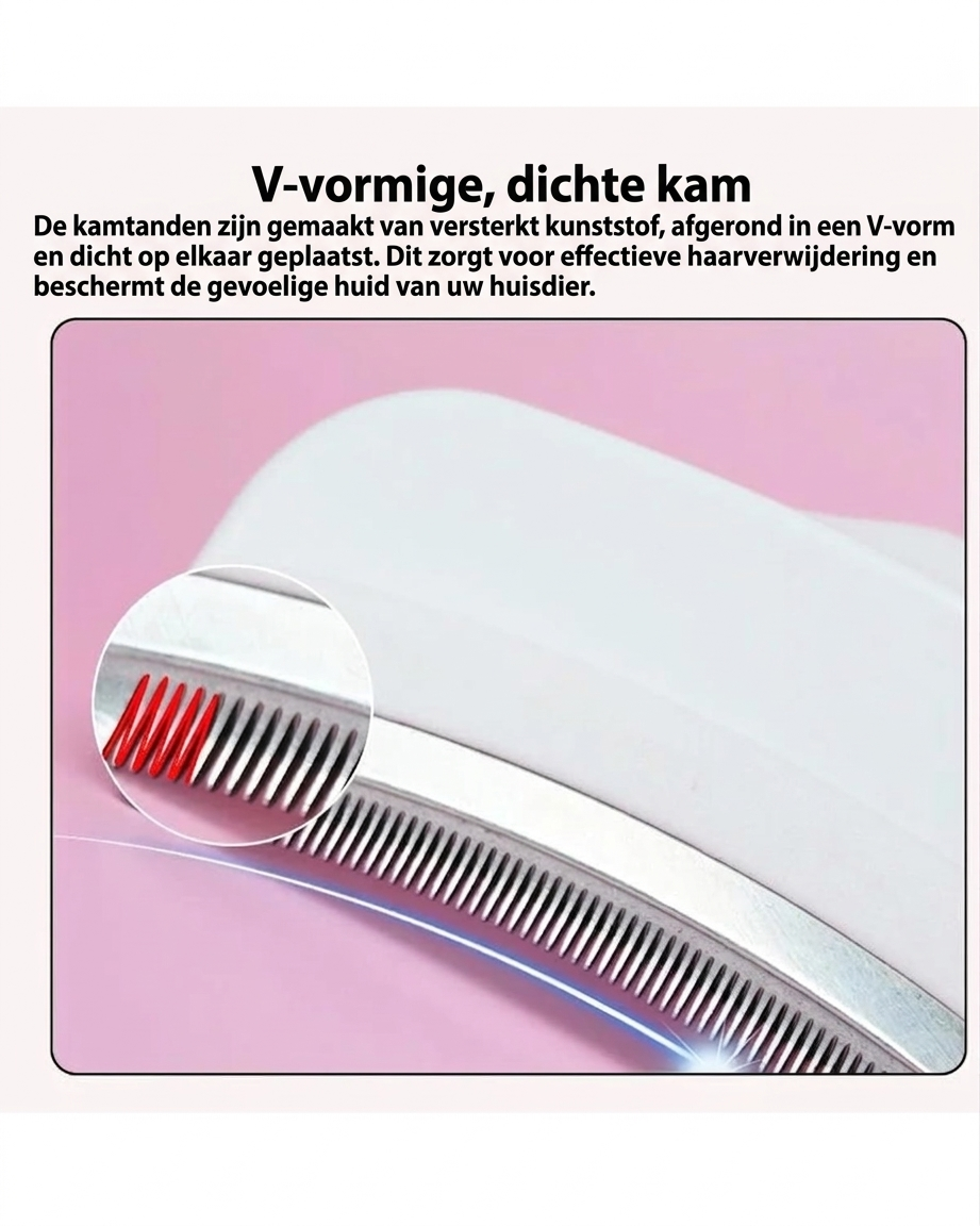 FurComb – V-Vormige Ontviltingskam voor Honden & Katten