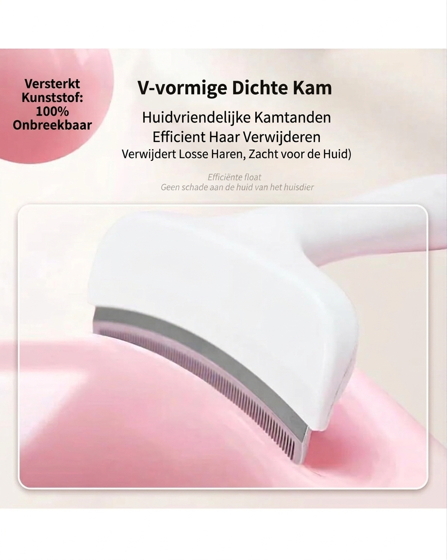FurComb – V-Vormige Ontviltingskam voor Honden & Katten