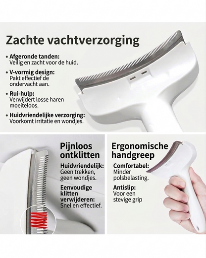 FurComb – V-Vormige Ontviltingskam voor Honden & Katten