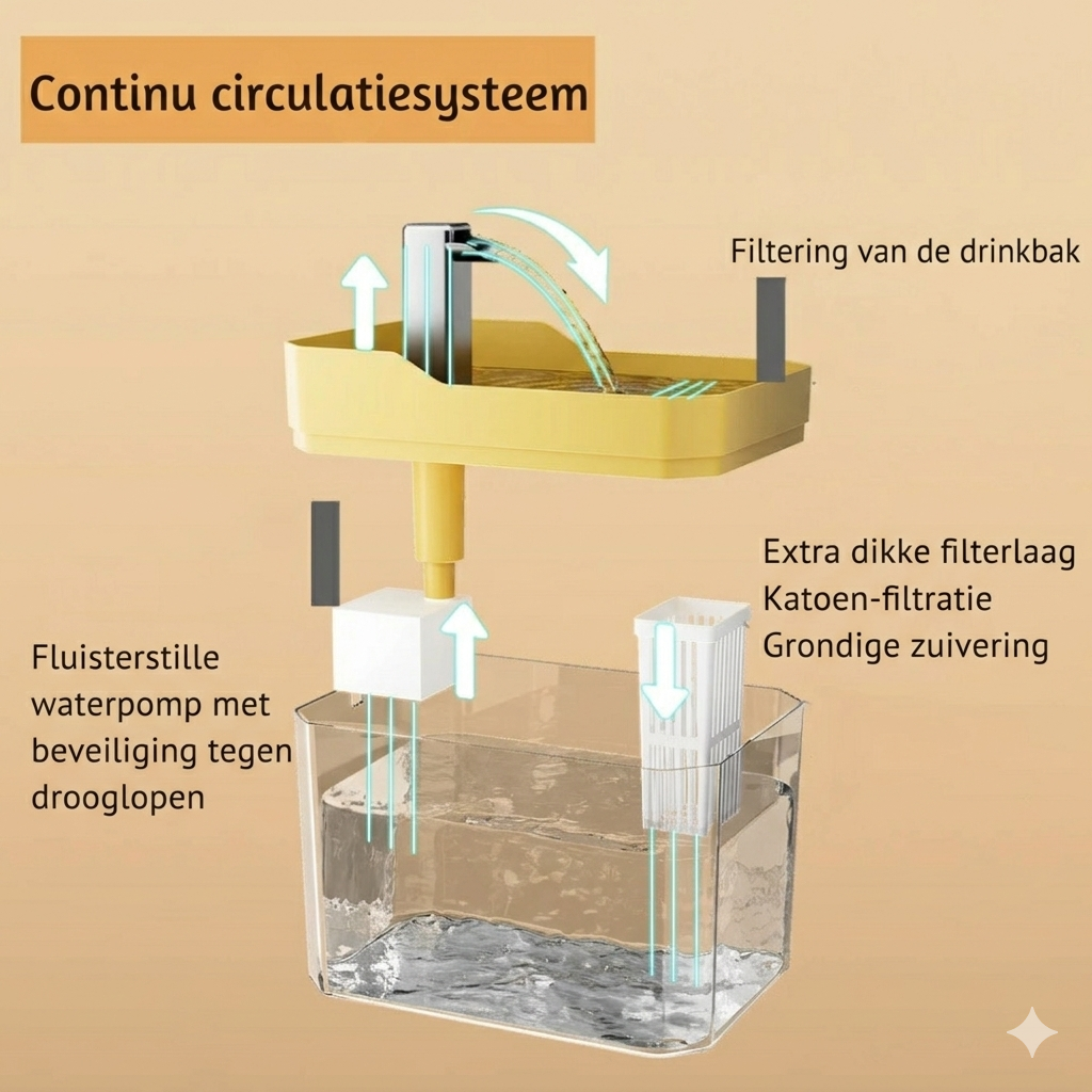 AquaFlow - Drinkfontein voor altijd fris en schoon water