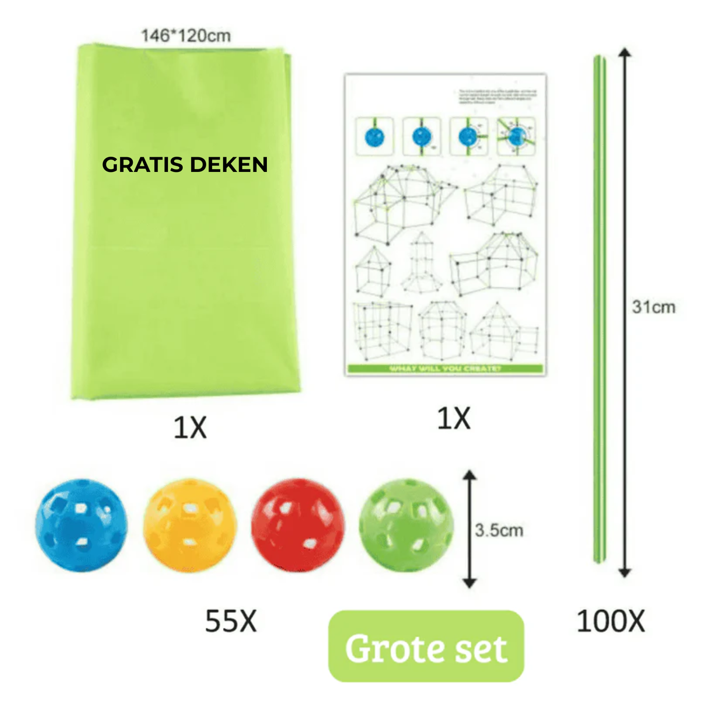 FortFantasie™ Bouwset Creatieve speelset voor eindeloze avonturen