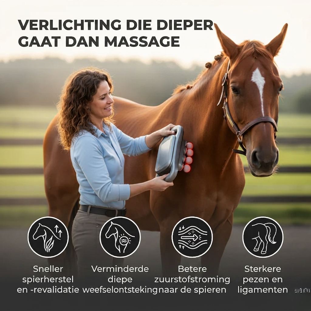 EquiGlow – Diepe Spierontspanning met Rood Licht voor je Paard