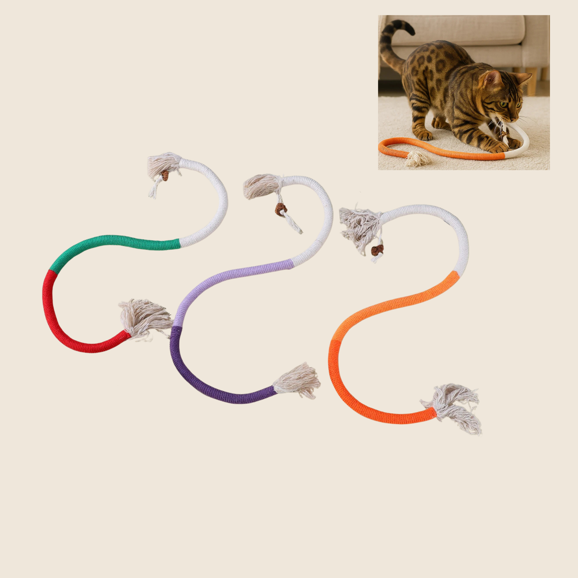 CalmChew natuurlijk kauwtouw voor katten