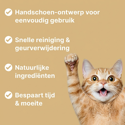 PetGlove - Reinigende Handschoen-Doekjes met Kokosolie