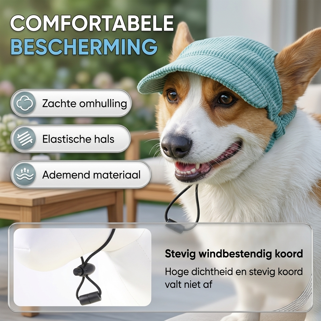 SunCap - Stijlvol UV-Petje voor Honden & Katten