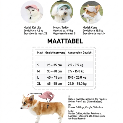 SunCap - Stijlvol UV-Petje voor Honden & Katten