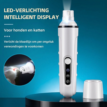 PawTrim - Stille Elektrische Nagelvijl met LED voor Honden & Katten