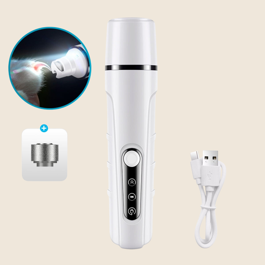 PawTrim – Stille Elektrische Nagelvijl met LED voor Honden & Katten