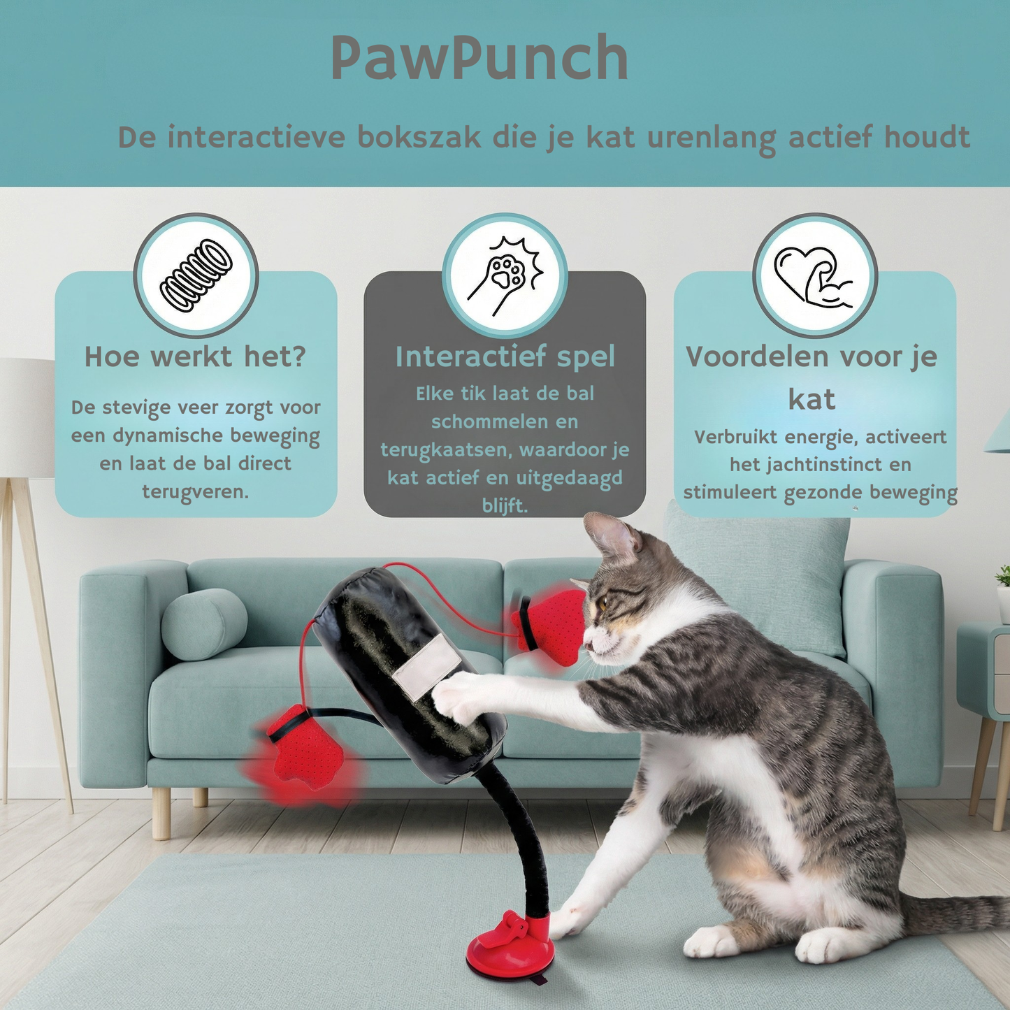 PawPunch kattenspeeltje detail