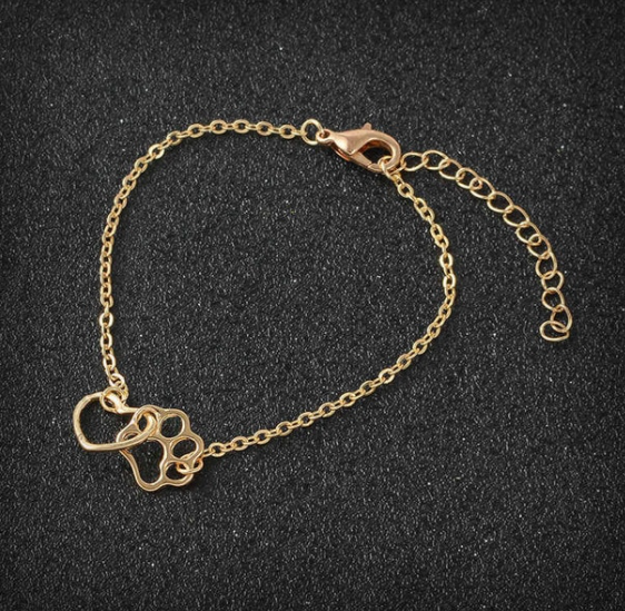PawKeeper - Huisdier gedenk armband met pootje en hartje