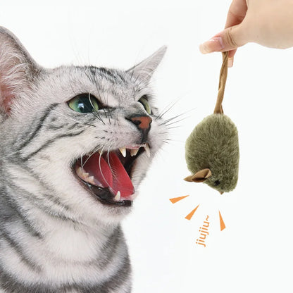 PounceMouse - Piepende Pluche Muis die Binnenkatten weer Jaagt