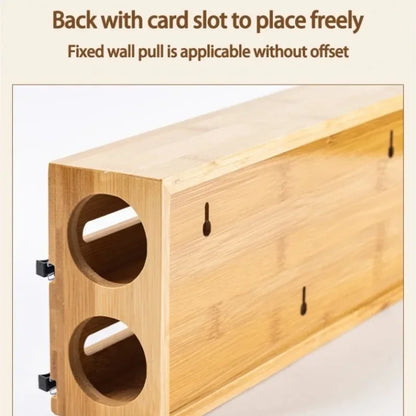 WrapEase – Multifunctionele Houten Dispenser voor Keukenfolie en Bakpapier