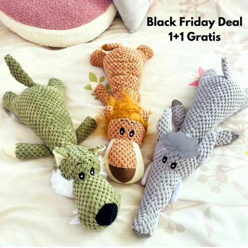 ChewChamp - Groot Pluchen Hondenknuffel voor Sterke Kauwers