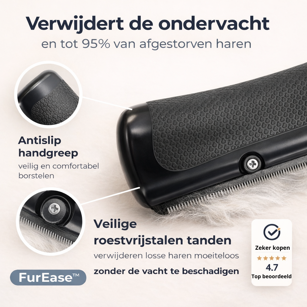 FurEase™ – Ontklit & Verzorgborstel voor honden en katten