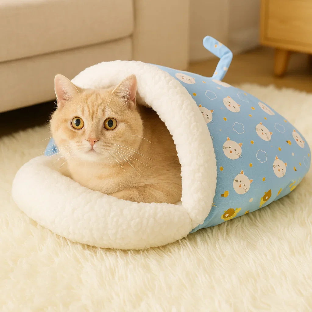 Kat slaapt in SnugglePoes