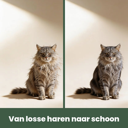 FurGlide voor en na, hetzelfde moment vergeleken