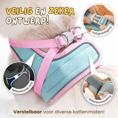 KatWalk - Ontsnappingsvrij Kattentuigje voor Veilig Buitenlopen