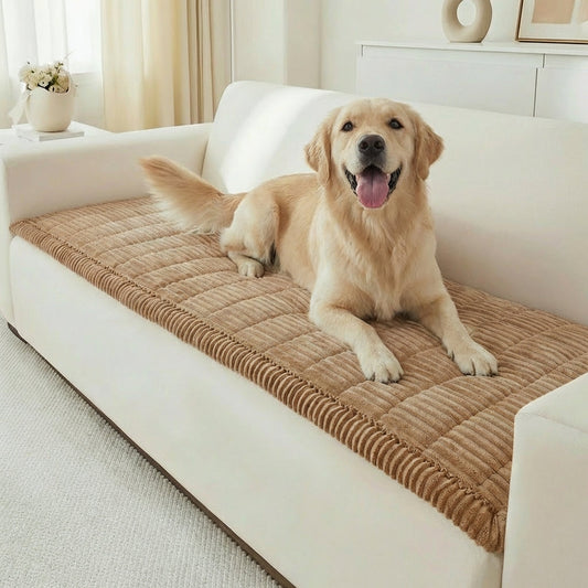 PawLounge – Gewatteerde Pluche Bankhoes voor Huisdieren