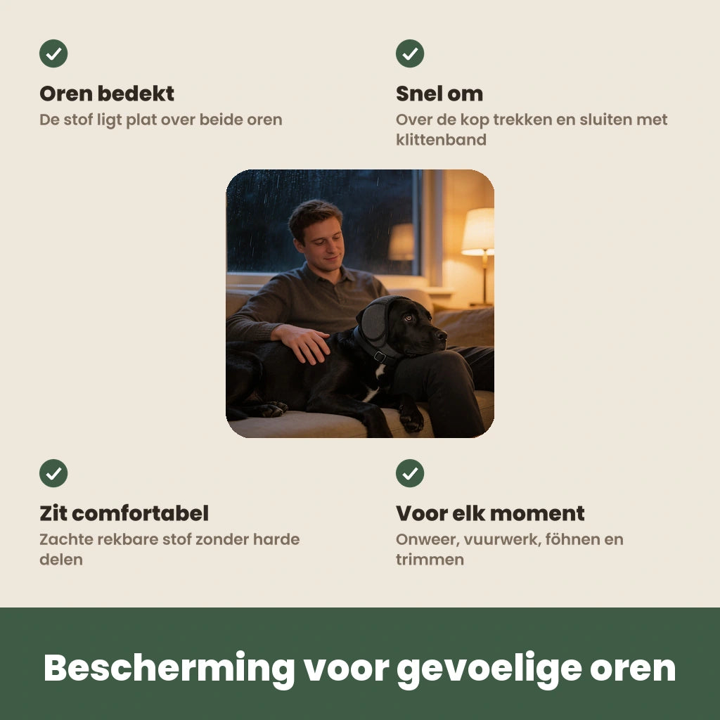 De voordelen van de oorbescherming voor honden op een rij