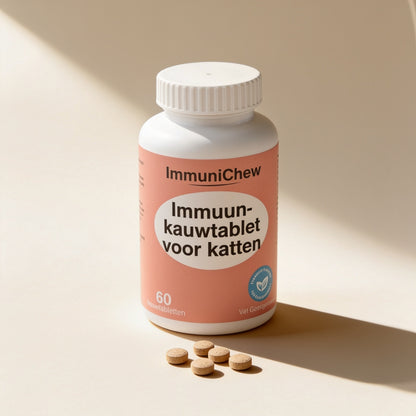 ImmuniChew pot met kauwtabletten voor huid en vacht van katten