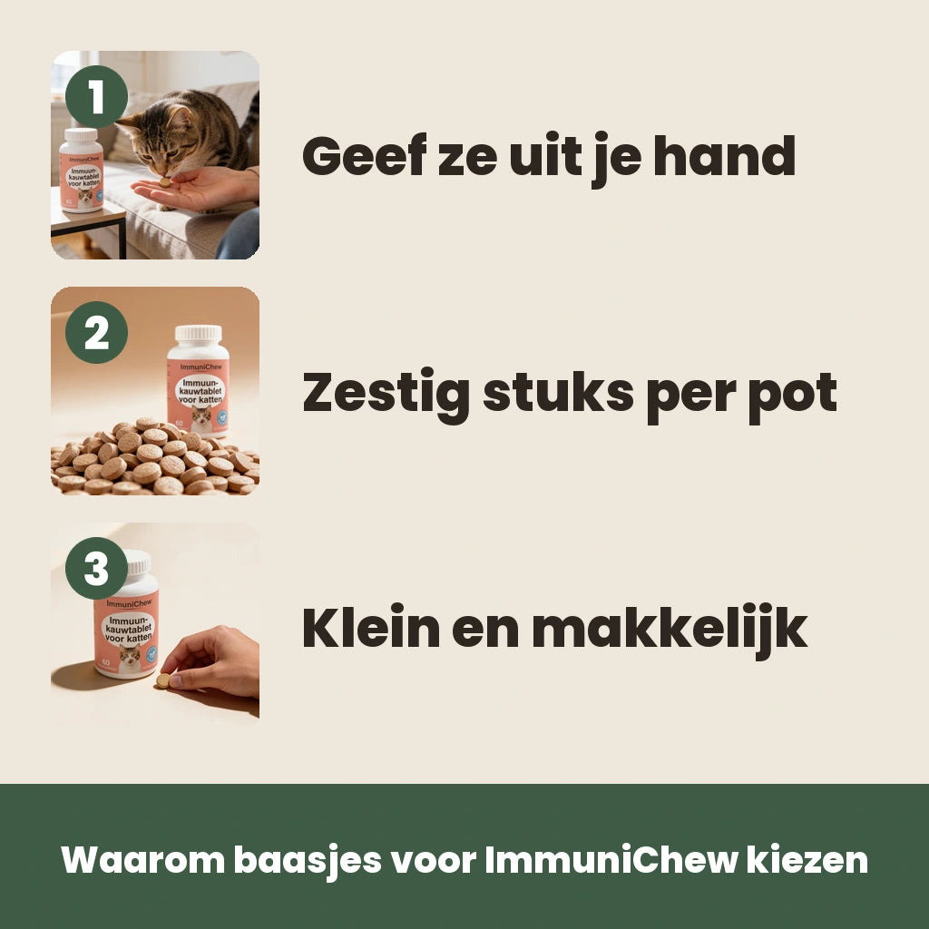 Drie redenen waarom baasjes voor ImmuniChew kiezen