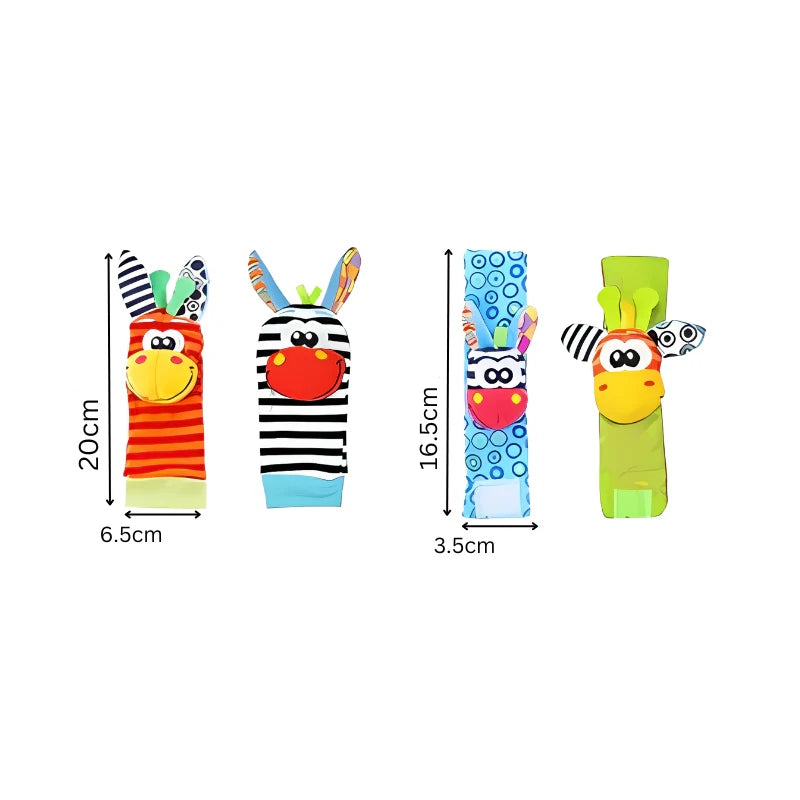 Lunibells™ – Premium Rammelaar Set voor Baby’s (Hand & Voet)