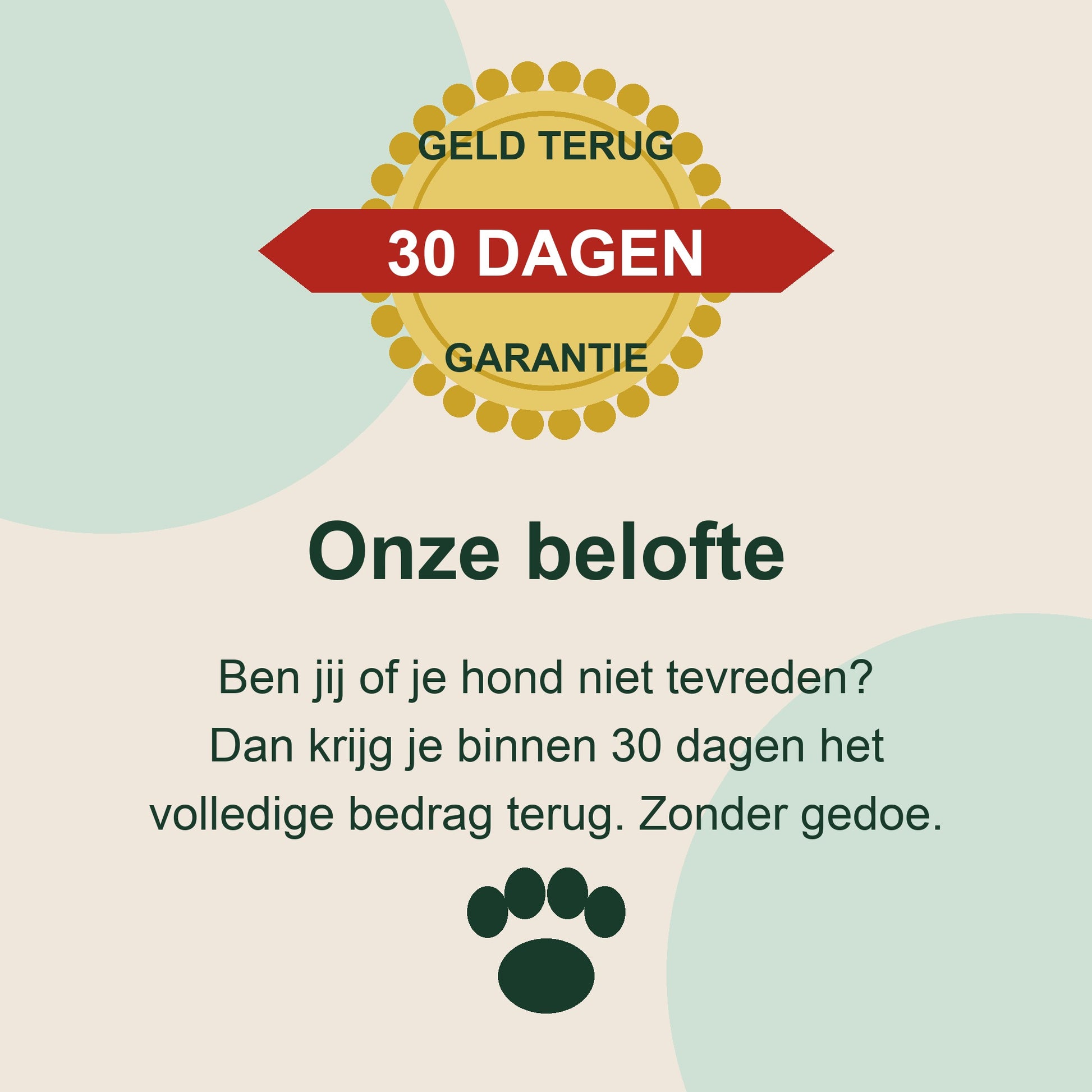Onze belofte: 30 dagen geld terug garantie