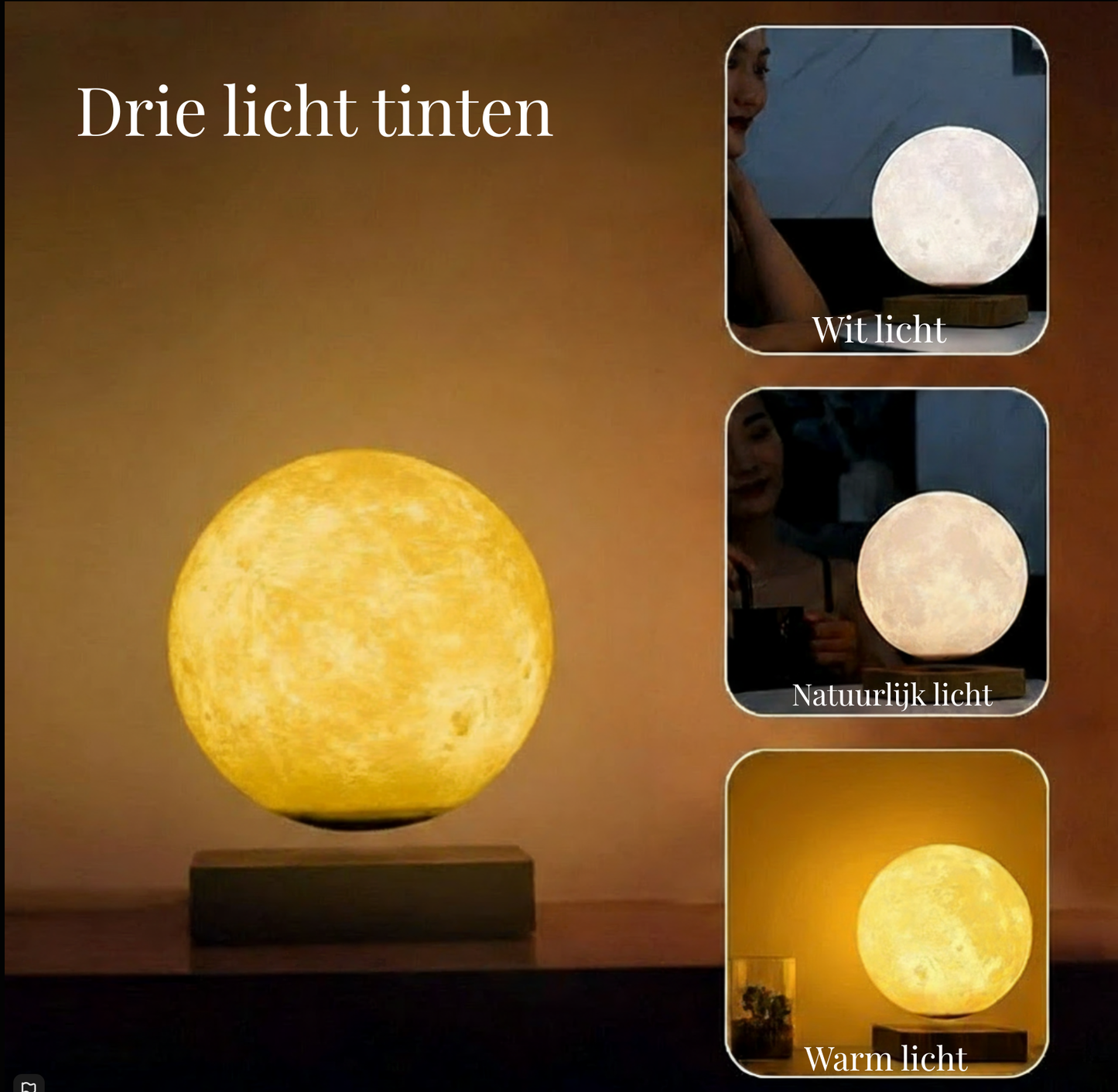 Moonora - Zwevende maan lamp