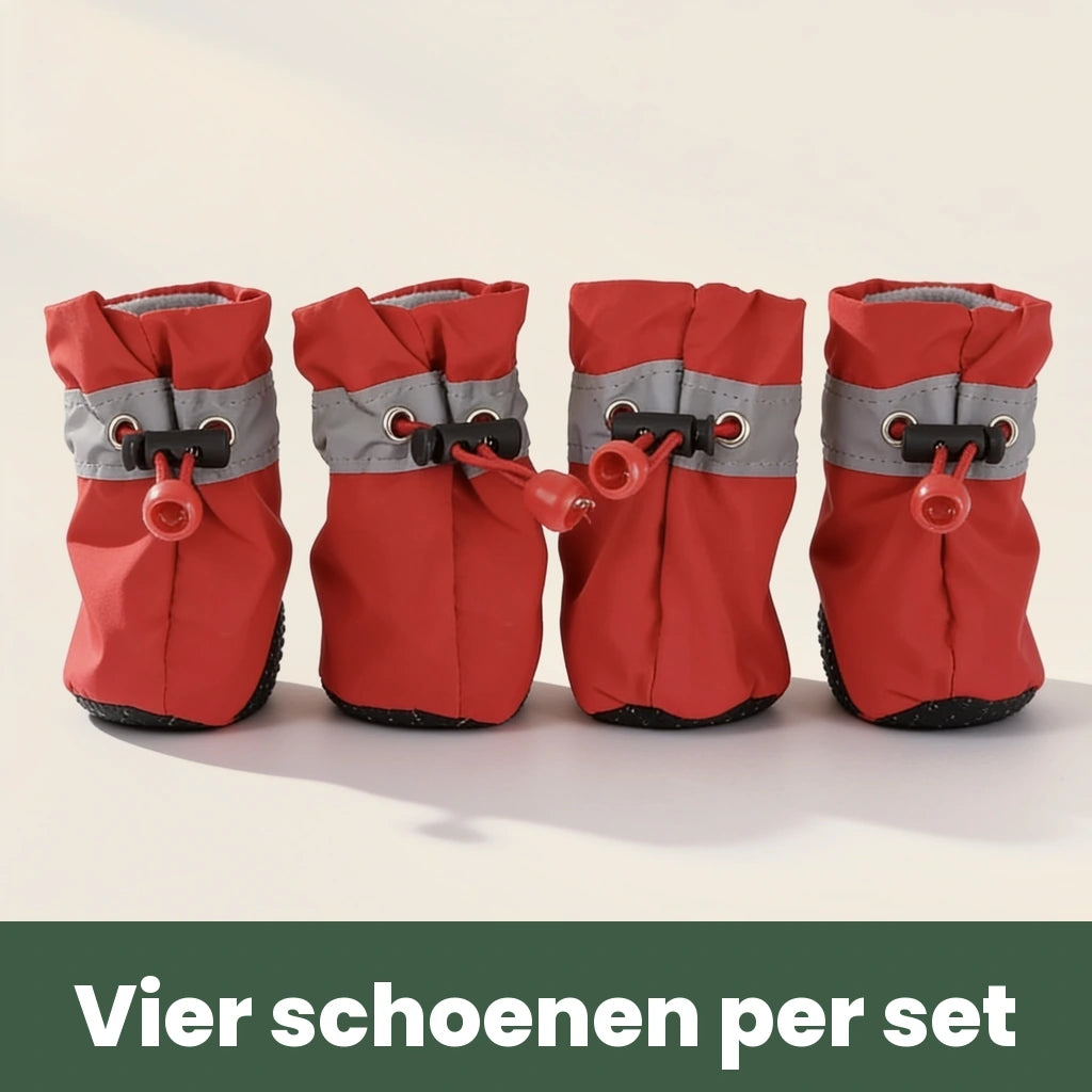 De vier DryPaws van een complete set naast elkaar