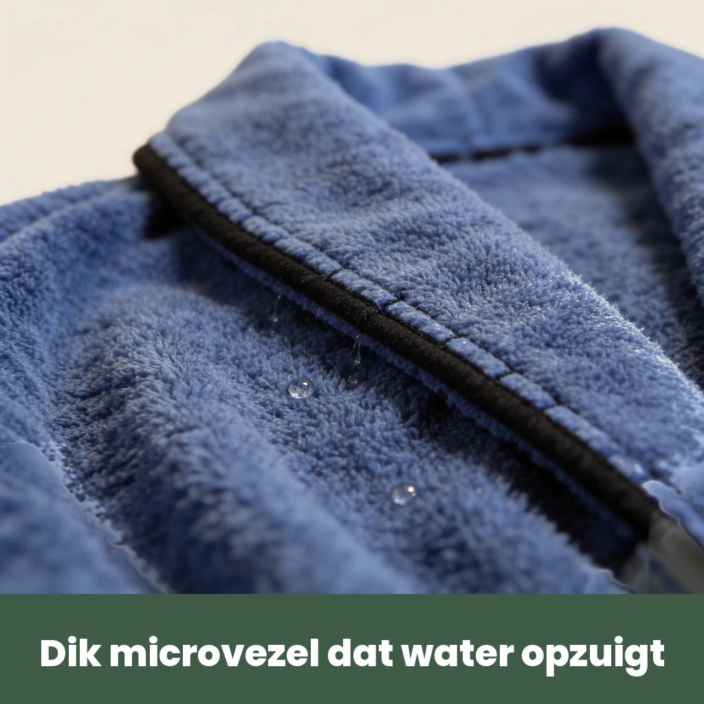 Close-up van het dikke microvezel met zwarte bies