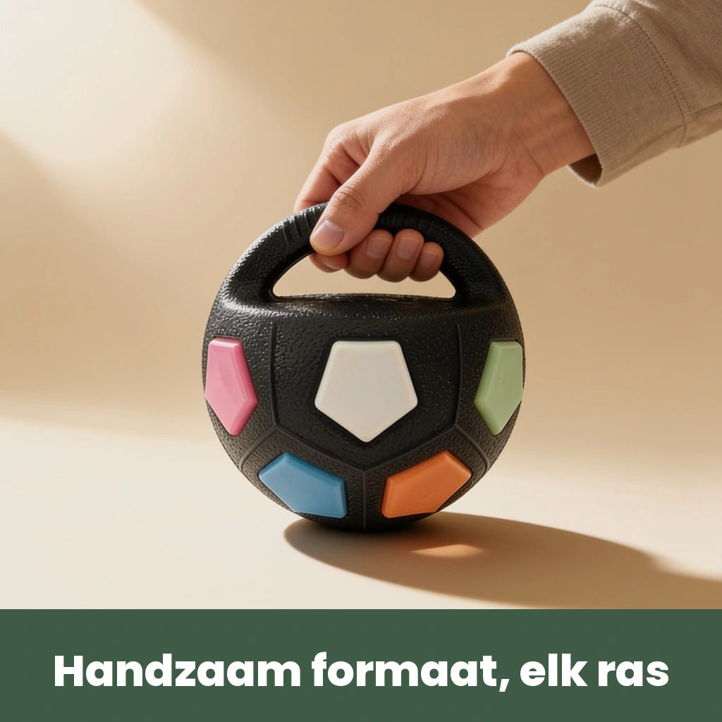 ToughBall in de hand, formaat en verhouding