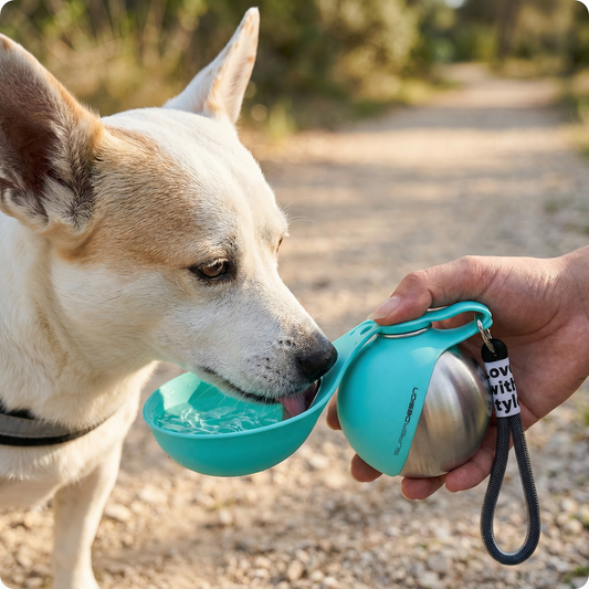 AquaTrail – Lekvrije Reisflesje met Drinkbak voor Honden Onderweg