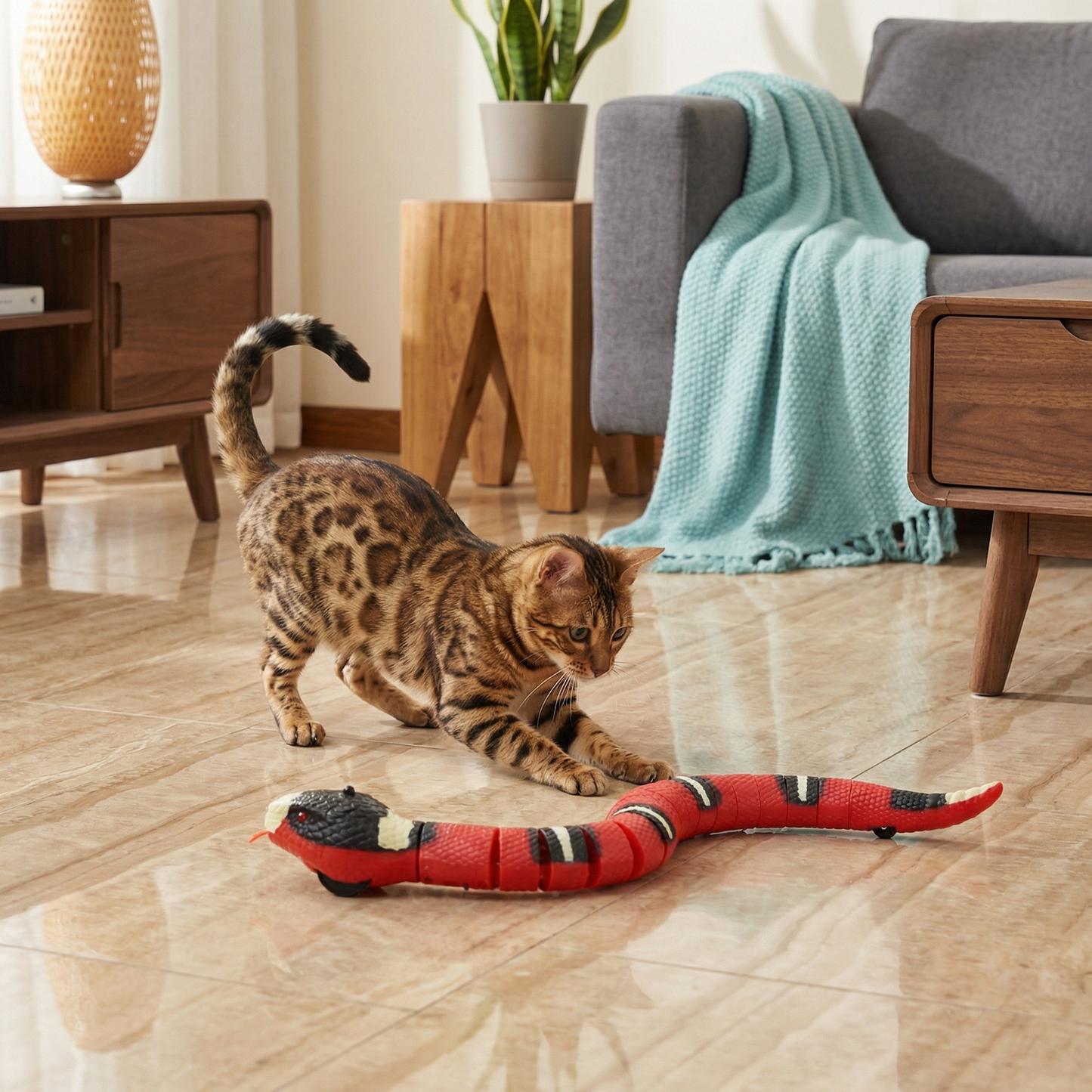 Snakey interactief kattenspeeltje